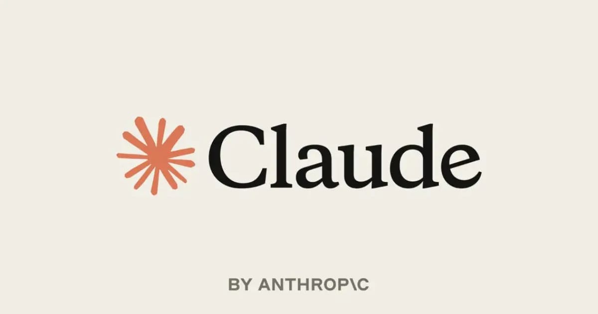 Logo Claude (pomarańczowa gwiazda i napis „Claude”) z podpisem „BY ANTHROPIC” na jasnym tle.
